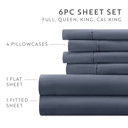 California King Stone Essential Colors Microfiber Bed Sheet Set with Extra Pillowcases