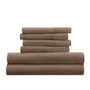 California King Taupe Essential Colors Microfiber Bed Sheet Set with Extra Pillowcases