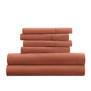 Full/Double Clay Essential Colors Microfiber Bed Sheet Set with Extra Pillowcases