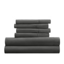 Full/Double Gray Essential Colors Microfiber Bed Sheet Set with Extra Pillowcases