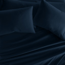 Full/Double Navy Essential Colors Microfiber Bed Sheet Set with Extra Pillowcases