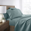 Full/Double Ocean Essential Colors Microfiber Bed Sheet Set with Extra Pillowcases