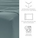 Full/Double Ocean Essential Colors Microfiber Bed Sheet Set with Extra Pillowcases