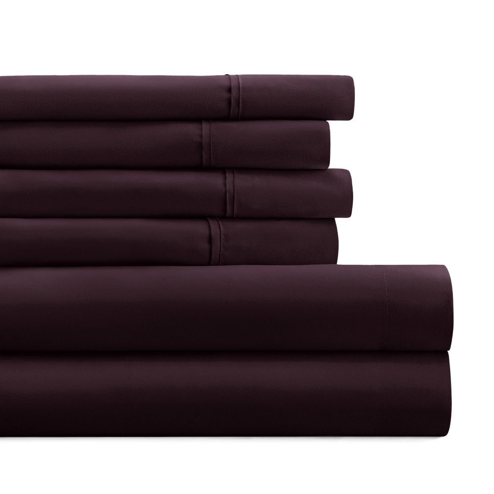 Essential Colors Microfiber Bed Sheet Set with Extra Pillowcases