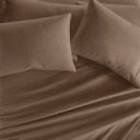 Full/Double Taupe Essential Colors Microfiber Bed Sheet Set with Extra Pillowcases