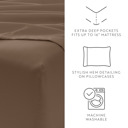 Full/Double Taupe Essential Colors Microfiber Bed Sheet Set with Extra Pillowcases