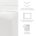 Full/Double White Essential Colors Microfiber Bed Sheet Set with Extra Pillowcases