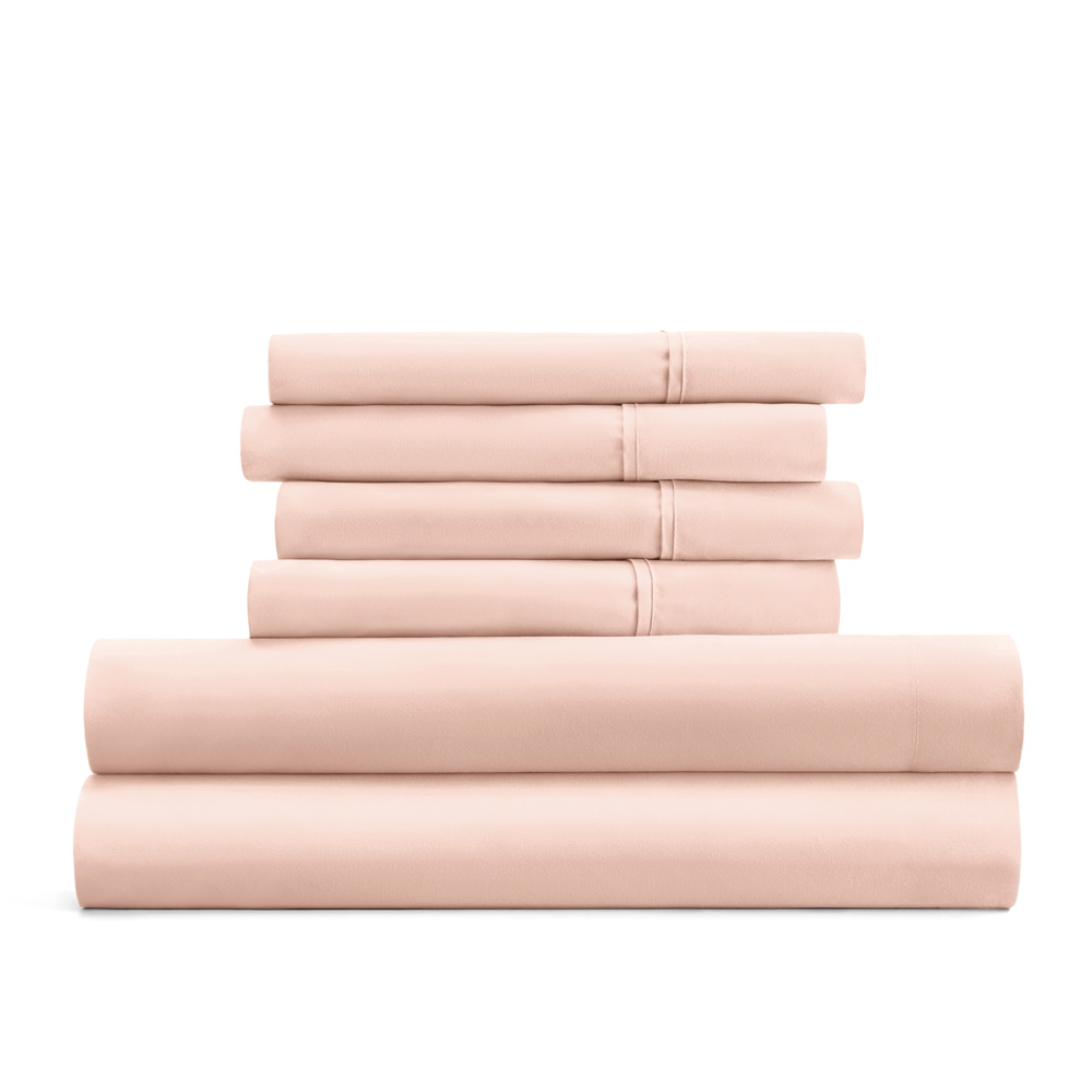 Essential Colors Microfiber Bed Sheet Set with Extra Pillowcases