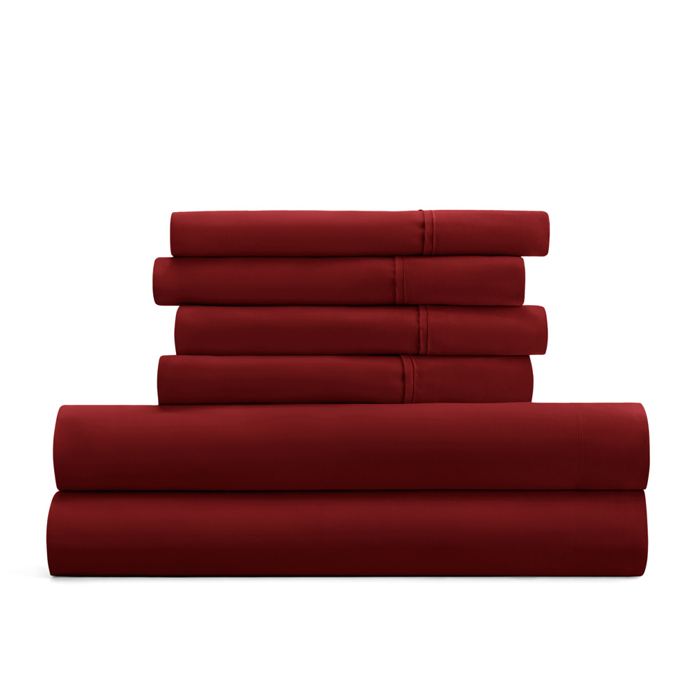 Essential Colors Microfiber Bed Sheet Set with Extra Pillowcases