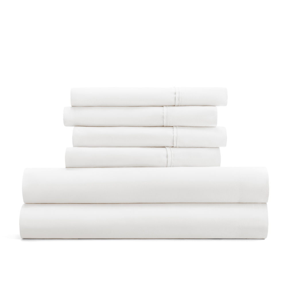 Essential Colors Microfiber Bed Sheet Set with Extra Pillowcases