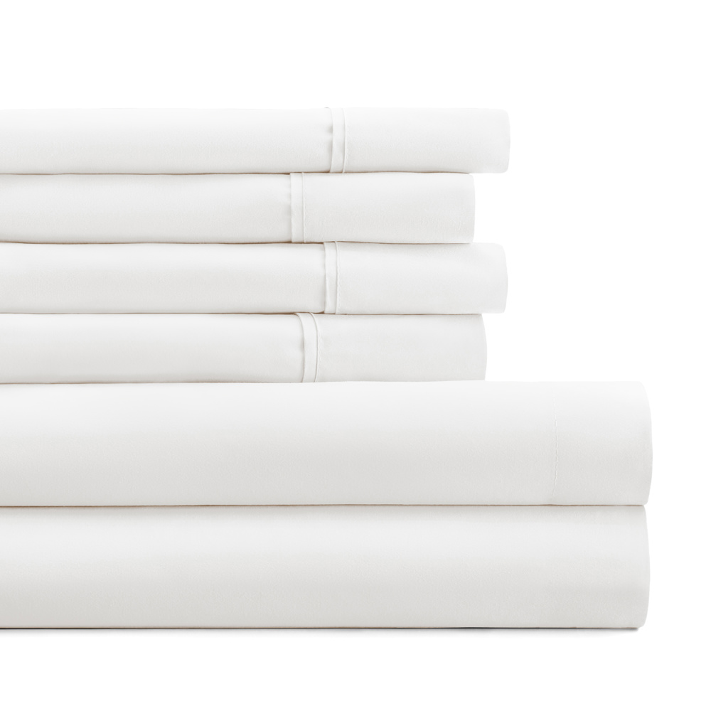 Essential Colors Microfiber Bed Sheet Set with Extra Pillowcases