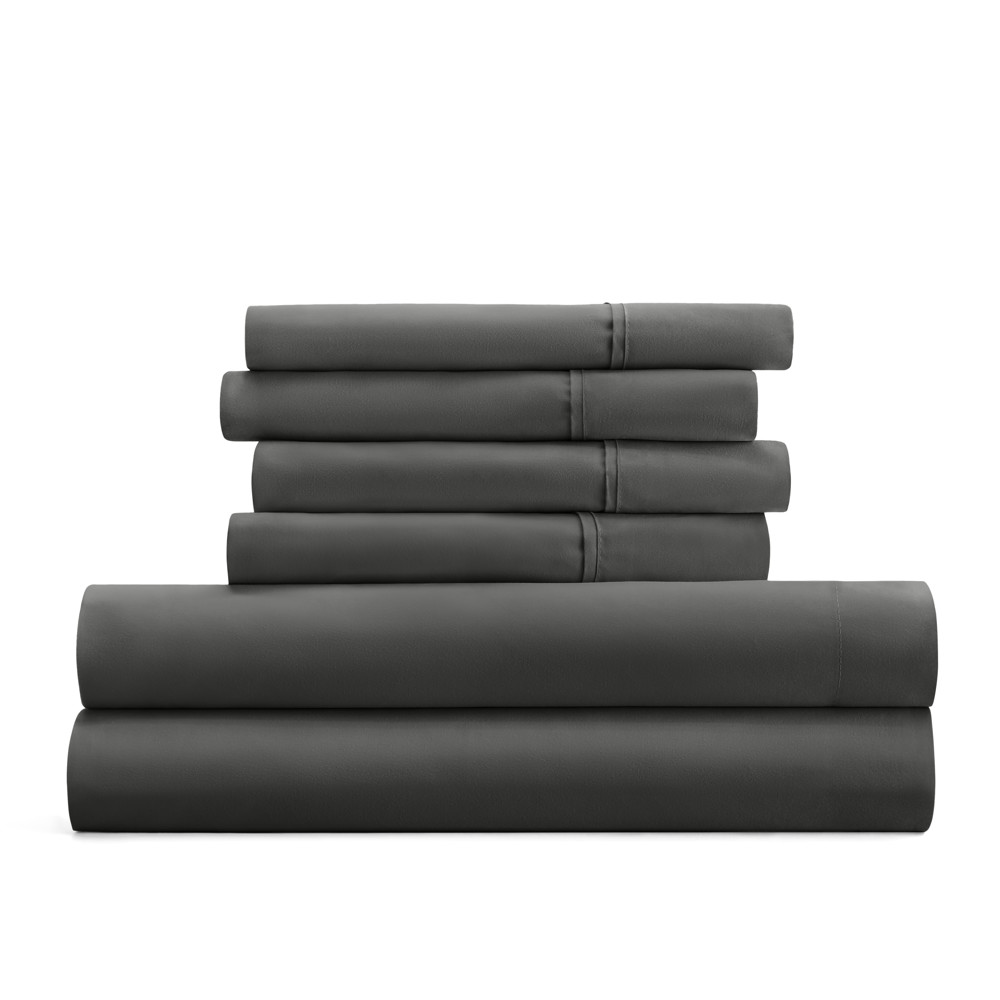 Essential Colors Microfiber Bed Sheet Set with Extra Pillowcases