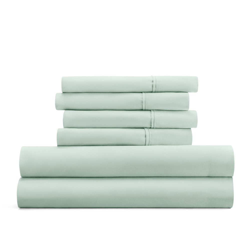 Essential Colors Microfiber Bed Sheet Set with Extra Pillowcases