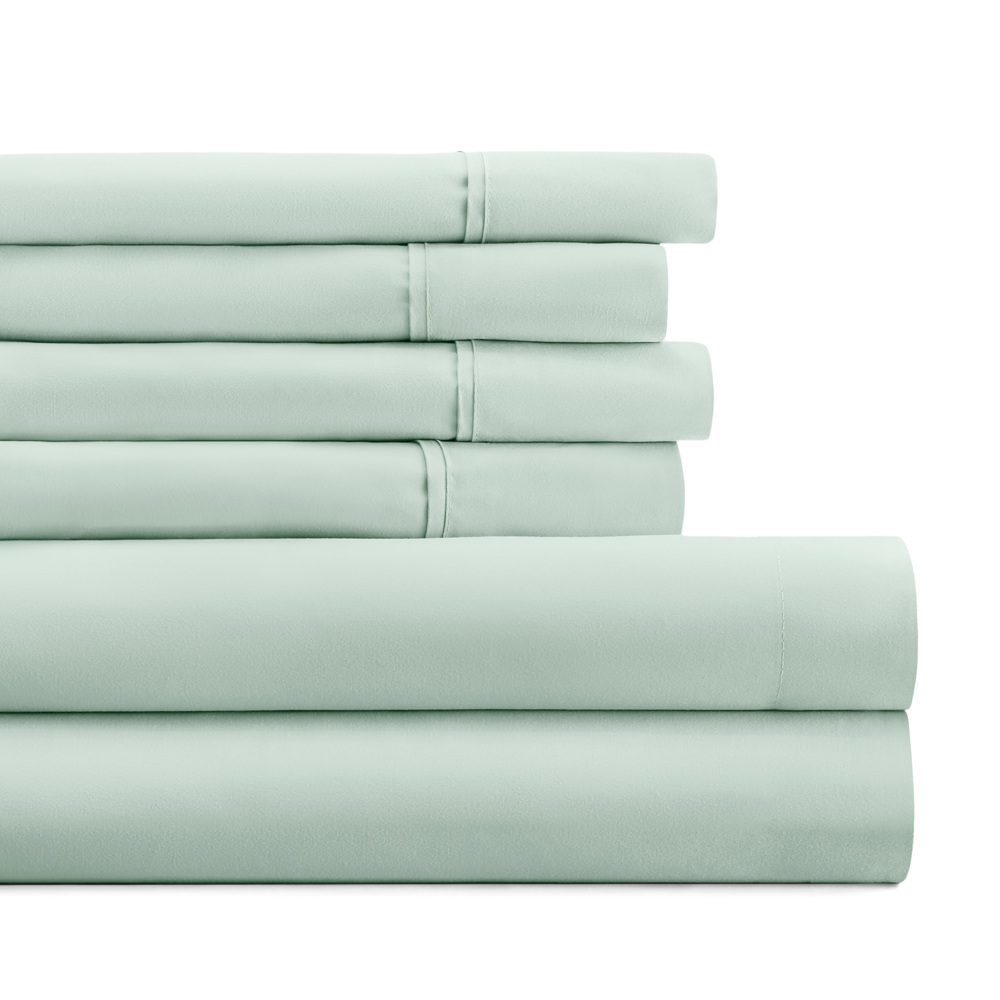 Essential Colors Microfiber Bed Sheet Set with Extra Pillowcases