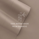 California King Taupe 100% Rayon From Bamboo Silky Soft Sheet Set