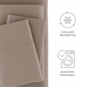 California King Taupe 100% Rayon From Bamboo Silky Soft Sheet Set