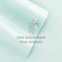 Full/Double Aqua 100% Rayon From Bamboo Silky Soft Sheet Set