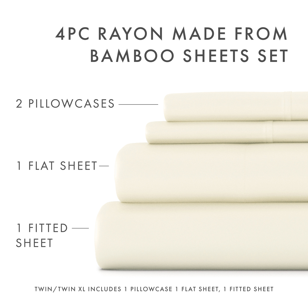 100% Rayon From Bamboo Silky Soft Sheet Set