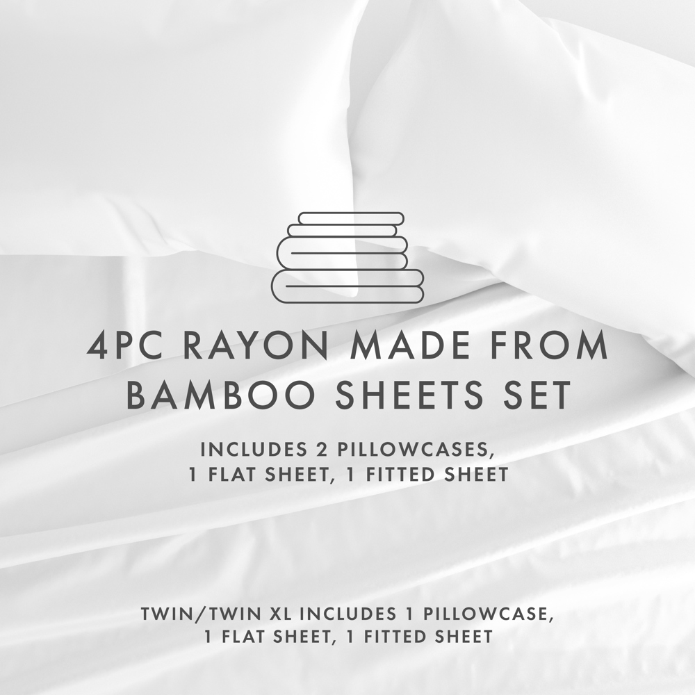 100% Rayon From Bamboo Silky Soft Sheet Set