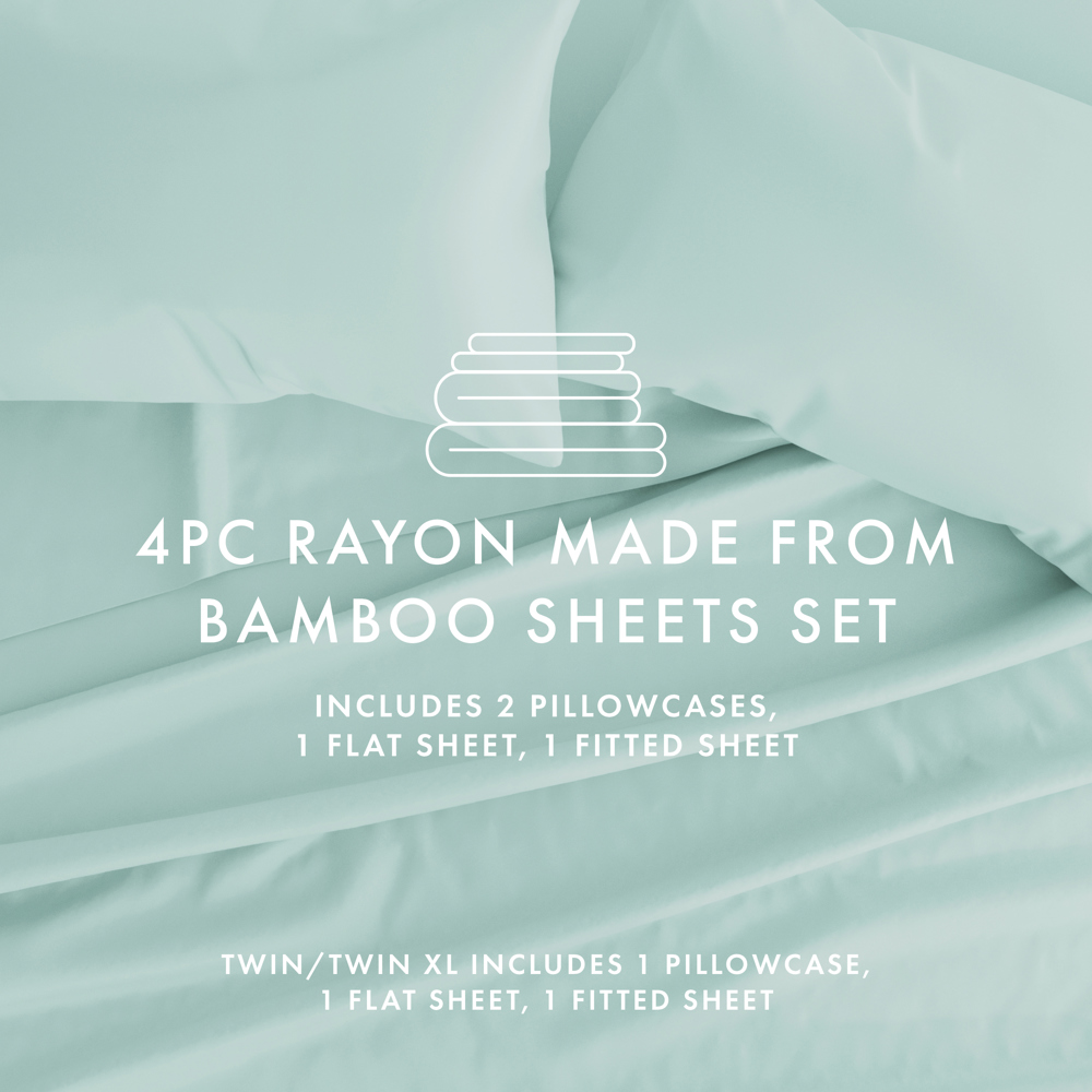 100% Rayon From Bamboo Silky Soft Sheet Set