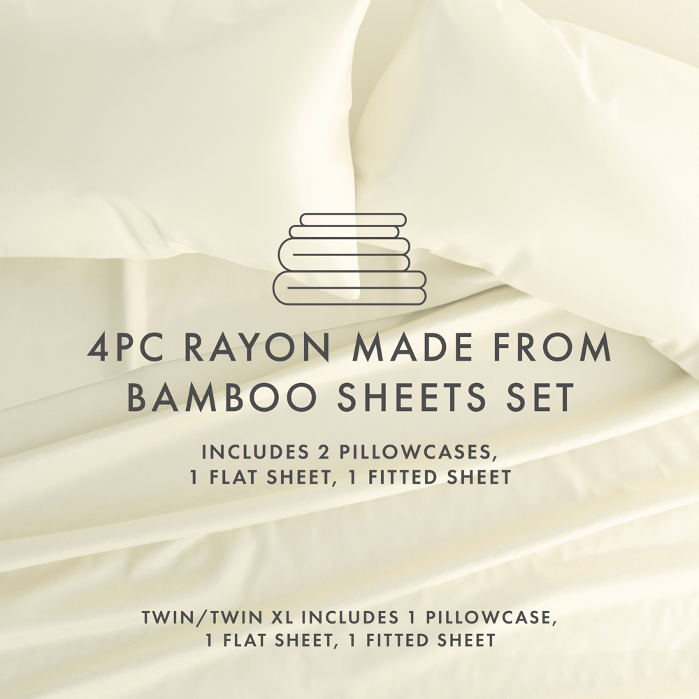 100% Rayon From Bamboo Silky Soft Sheet Set