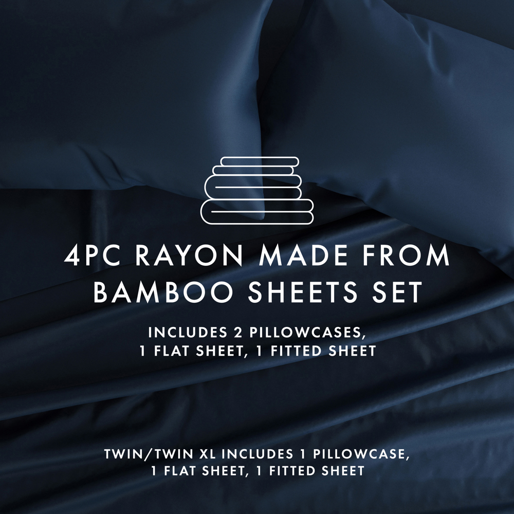 100% Rayon From Bamboo Silky Soft Sheet Set