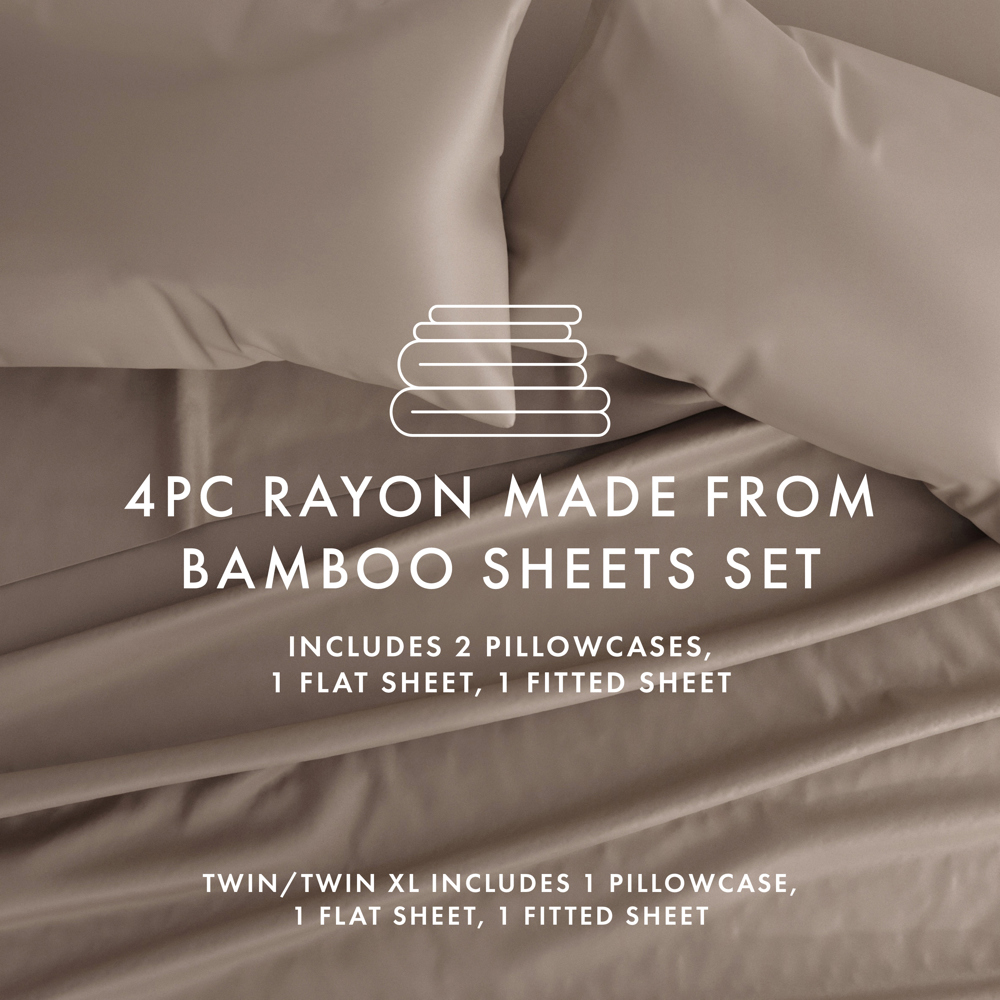 100% Rayon From Bamboo Silky Soft Sheet Set