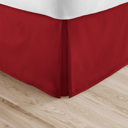 California King Burgundy Bed Skirt Pleated Box Spring Frame Cover Dust Ruffle in Essential Colors