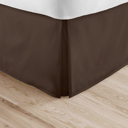 California King Chocolate Bed Skirt Pleated Box Spring Frame Cover Dust Ruffle in Essential Colors