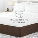 California King Chocolate Bed Skirt Pleated Box Spring Frame Cover Dust Ruffle in Essential Colors