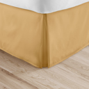 California King Gold Bed Skirt Pleated Box Spring Frame Cover Dust Ruffle in Essential Colors