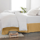 California King Gold Bed Skirt Pleated Box Spring Frame Cover Dust Ruffle in Essential Colors