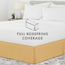 California King Gold Bed Skirt Pleated Box Spring Frame Cover Dust Ruffle in Essential Colors