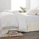 California King Ivory Bed Skirt Pleated Box Spring Frame Cover Dust Ruffle in Essential Colors