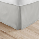 California King Light Gray Bed Skirt Pleated Box Spring Frame Cover Dust Ruffle in Essential Colors