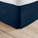 California King Navy Bed Skirt Pleated Box Spring Frame Cover Dust Ruffle in Essential Colors