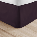 California King Purple Bed Skirt Pleated Box Spring Frame Cover Dust Ruffle in Essential Colors