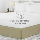 California King Sage Bed Skirt Pleated Box Spring Frame Cover Dust Ruffle in Essential Colors