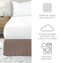 California King Taupe Bed Skirt Pleated Box Spring Frame Cover Dust Ruffle in Essential Colors