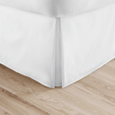 California King White Bed Skirt Pleated Box Spring Frame Cover Dust Ruffle in Essential Colors