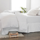 California King White Bed Skirt Pleated Box Spring Frame Cover Dust Ruffle in Essential Colors