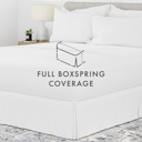 California King White Bed Skirt Pleated Box Spring Frame Cover Dust Ruffle in Essential Colors