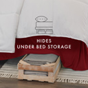 Full/Double Burgundy Bed Skirt Pleated Box Spring Frame Cover Dust Ruffle in Essential Colors