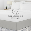 Full/Double Light Gray Bed Skirt Pleated Box Spring Frame Cover Dust Ruffle in Essential Colors