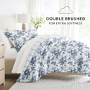  Bedding Bundle, Patterned Microfiber Comforter Set and Solid Sheet Set