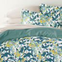  Bedding Bundle, Patterned Duvet Cover Set, White Comforter and Solid Sheet Set