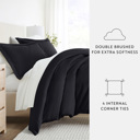  Bedding Bundle, Solid Duvet Cover Set, White Comforter and Patterned Sheet Set