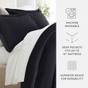  Bedding Bundle, Solid Duvet Cover Set, White Comforter and Patterned Sheet Set