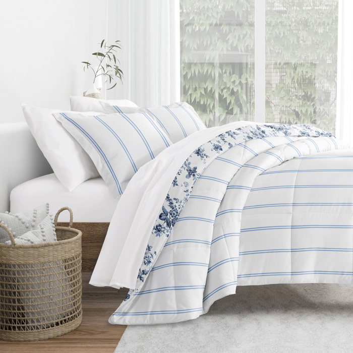 Comforter Sets Down-Alternative Ultra Soft Bedding - Reversible Patterns