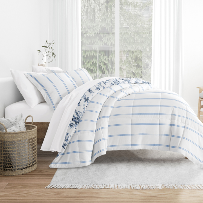 Comforter Sets Down-Alternative Ultra Soft Bedding - Reversible Patterns